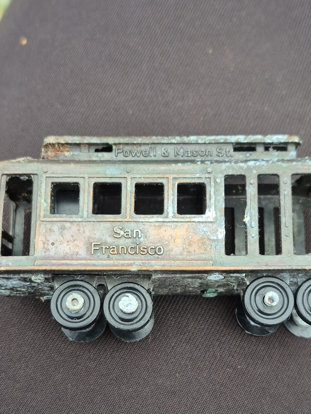 San Francisco Cable Car Toy - Bronze Green Finish
